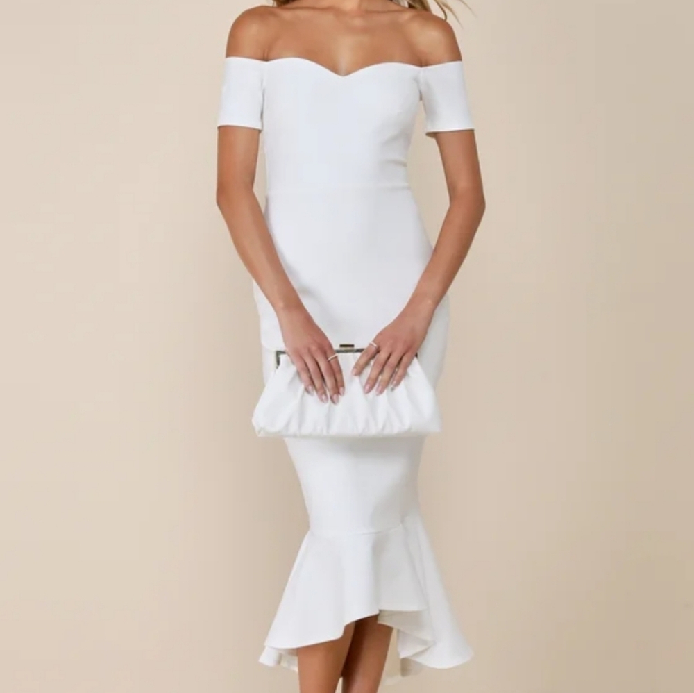 Lulu's Strapless White Dress